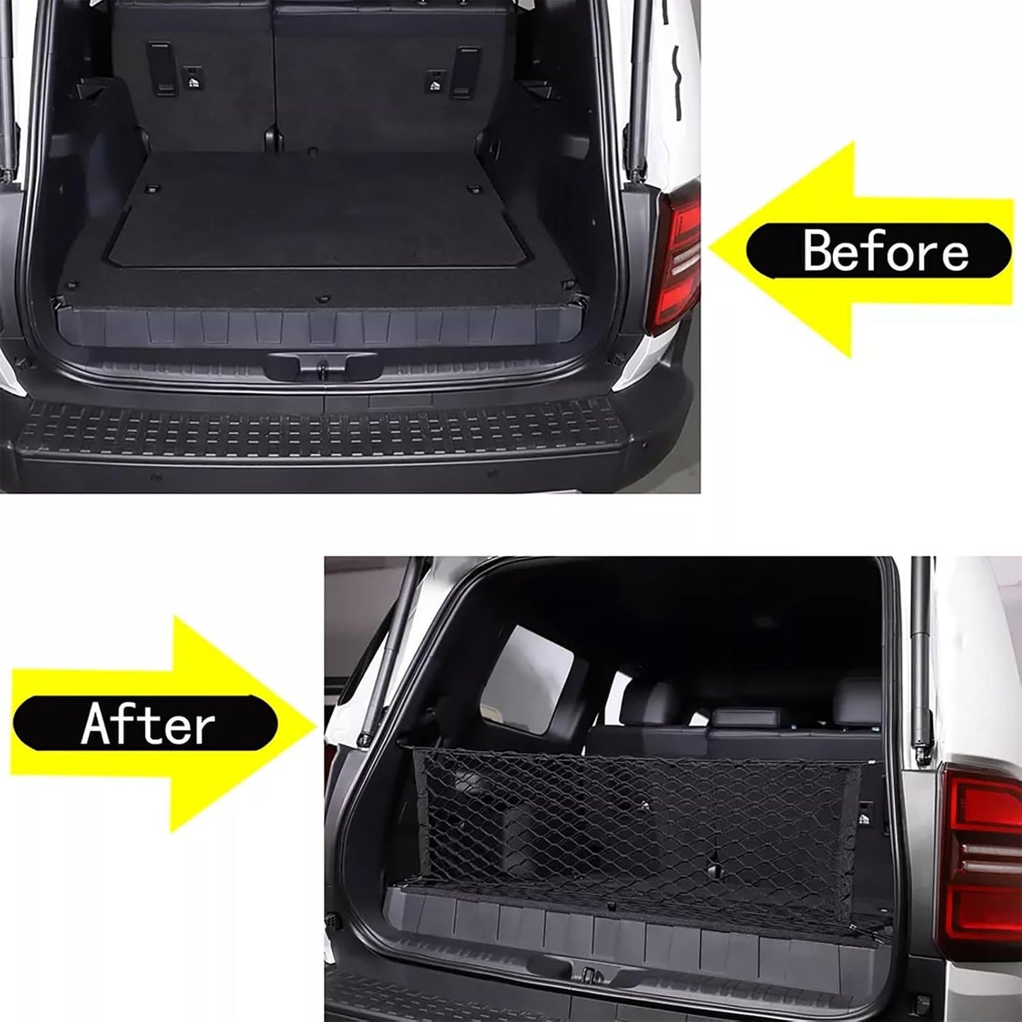 Rear Trunk Envelope Mesh Cargo Net Suitable for 2024 2025 2026 Toyota Land Cruiser 250 1958 Prado Lc250 J250 Rear Trunk Mesh Cargo Storage Net Bag