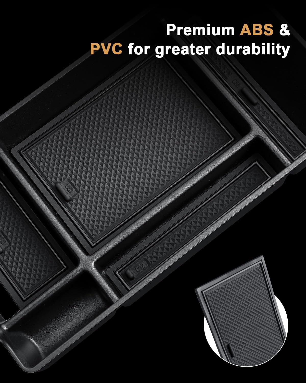 ECOZEN Center Console Organizer For 2022-2026 Mercedes C Class C 300/AMG C 43/C 63 - Armrest Box Storage Tray Compatible with 2022-2026 Mercedes C 300/ AMG C 43 C63 Accessories Armrest Organizer ABS