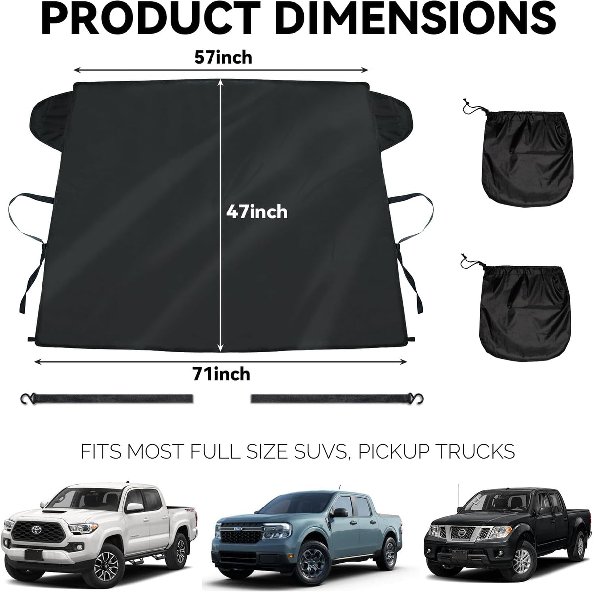 Windshield Cover for Ice and Snow for 2022-2026 Nissan Frontier