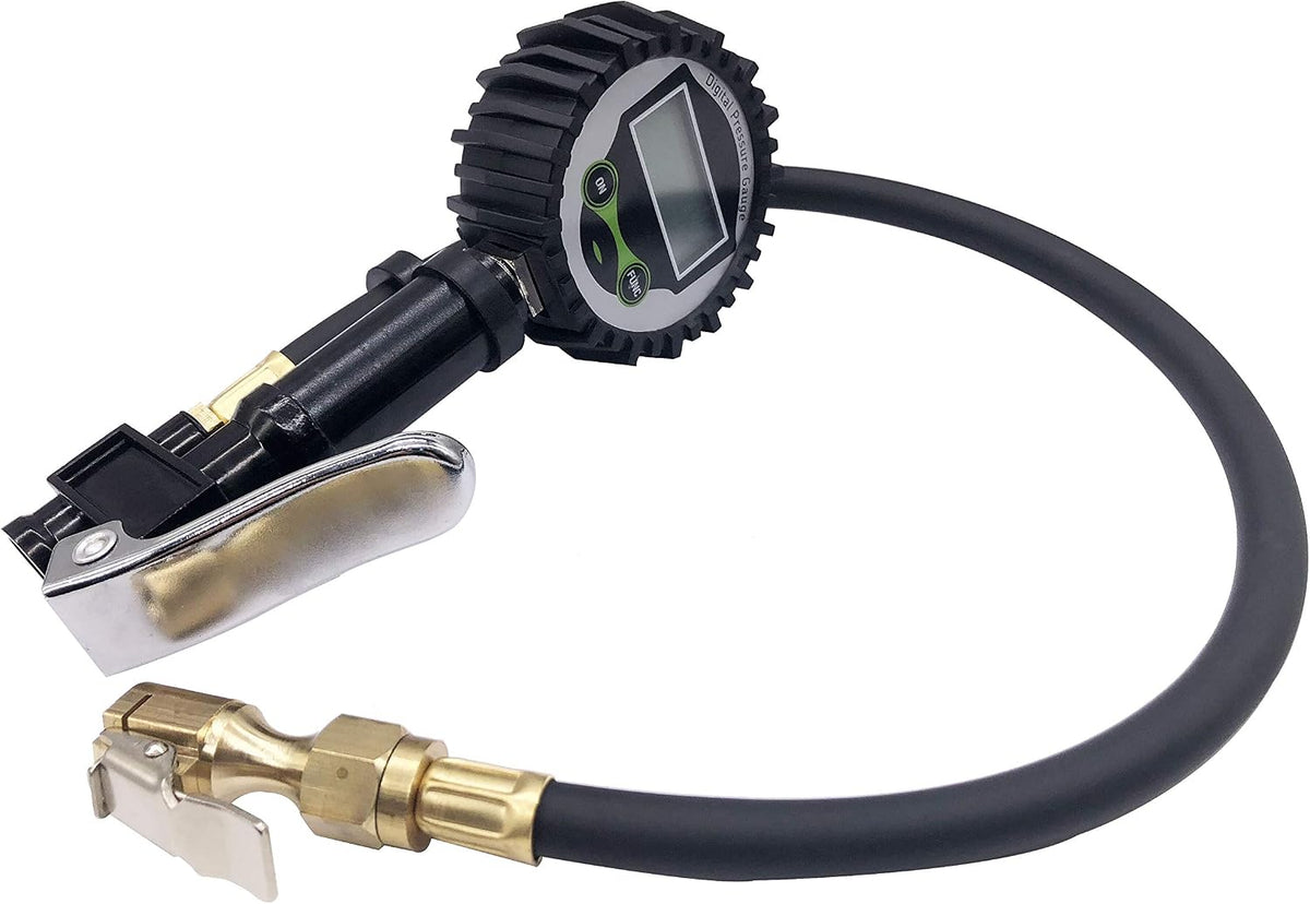 Alla Lighting High Performance Digital Tire Pressure Gauge - 150 PSI, Large Dial 2" Easy Read Air Chuck Tire Pressure Gauge for Cars, Trucks, SUVs, Bikes, Motorcycles