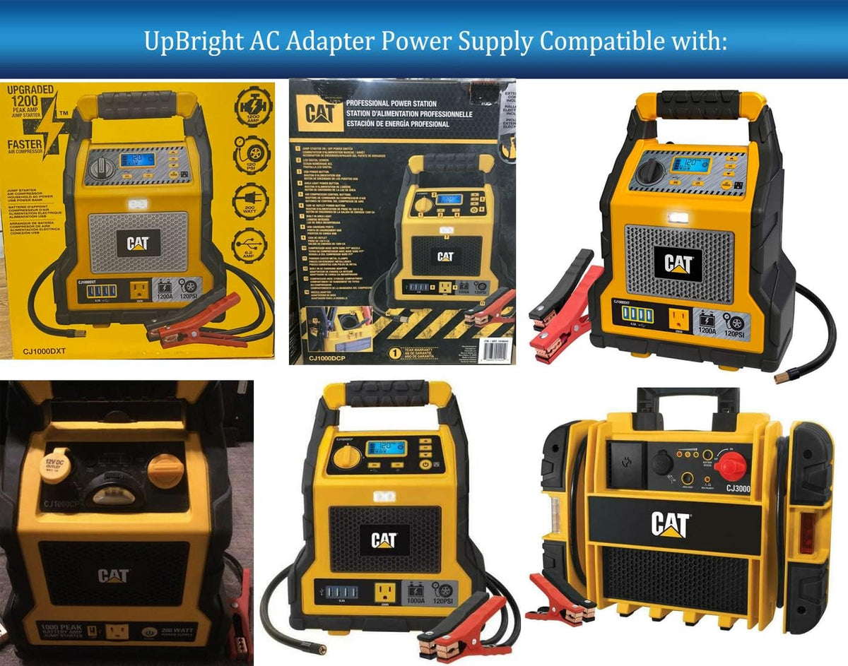 UpBright AC Power In Charging Cord Charger Cable Compatible with CAT CJ1000DXT CJ1000DCP CJ1000CP 1418644 1509959 1000 Peak Amp Jump Starter 1200A 1000A Station CJ1000DCPUK CJ3000 2000 A 2000A Battery