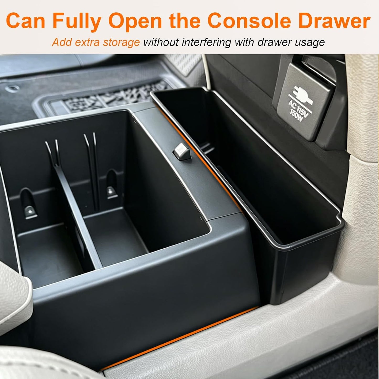 Center Console Trash Can Compatible with 2018-2024 Honda Odyssey Accessories Car Trash Garbage Bin/Items Organizer Keep Clean Durable ABS Plastic