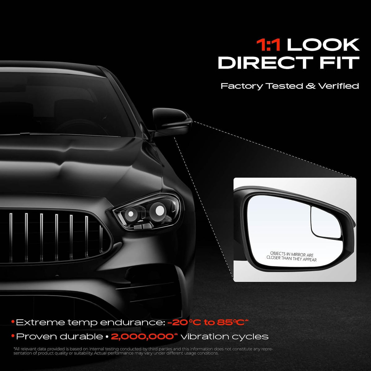 A-Premium Passenger Side Power Door Mirror Compatible with Toyota
