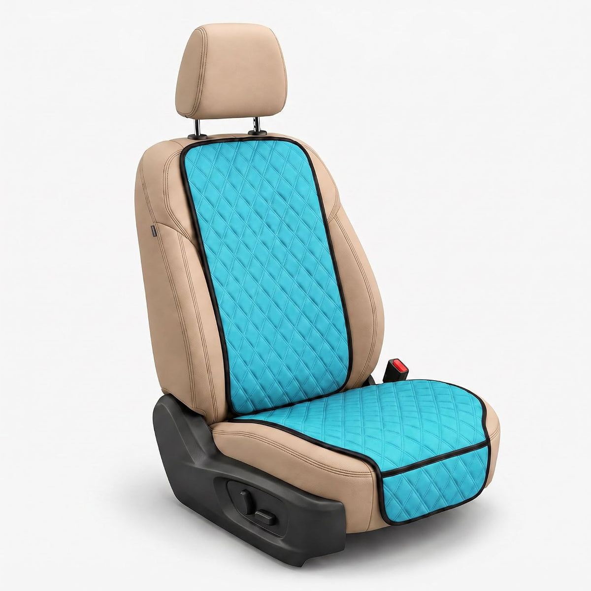 FH Group Car Seat Cushion – Neosupreme Single Front Seat Cover with Front Pockets, Airbag Compatible, Universal Fit Car Seat Cushion for Driver or Passenger Seat, SUV, Truck, Sedan & Van – Aqua