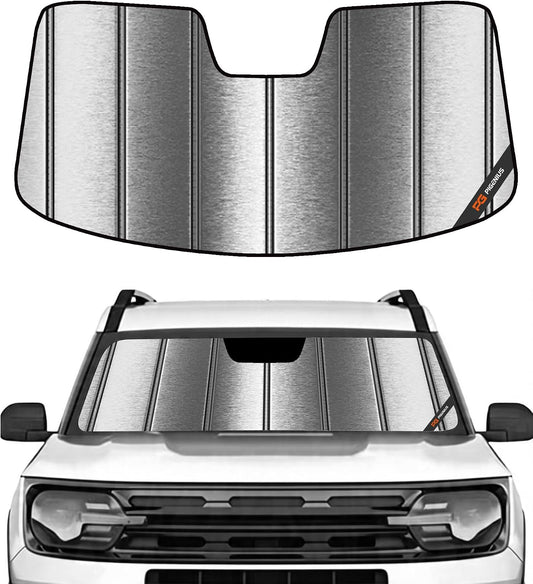 Pigenius Windshield Sunshade for Ford Bronco Sport 2021-2026 Front Window Shade - Metallic