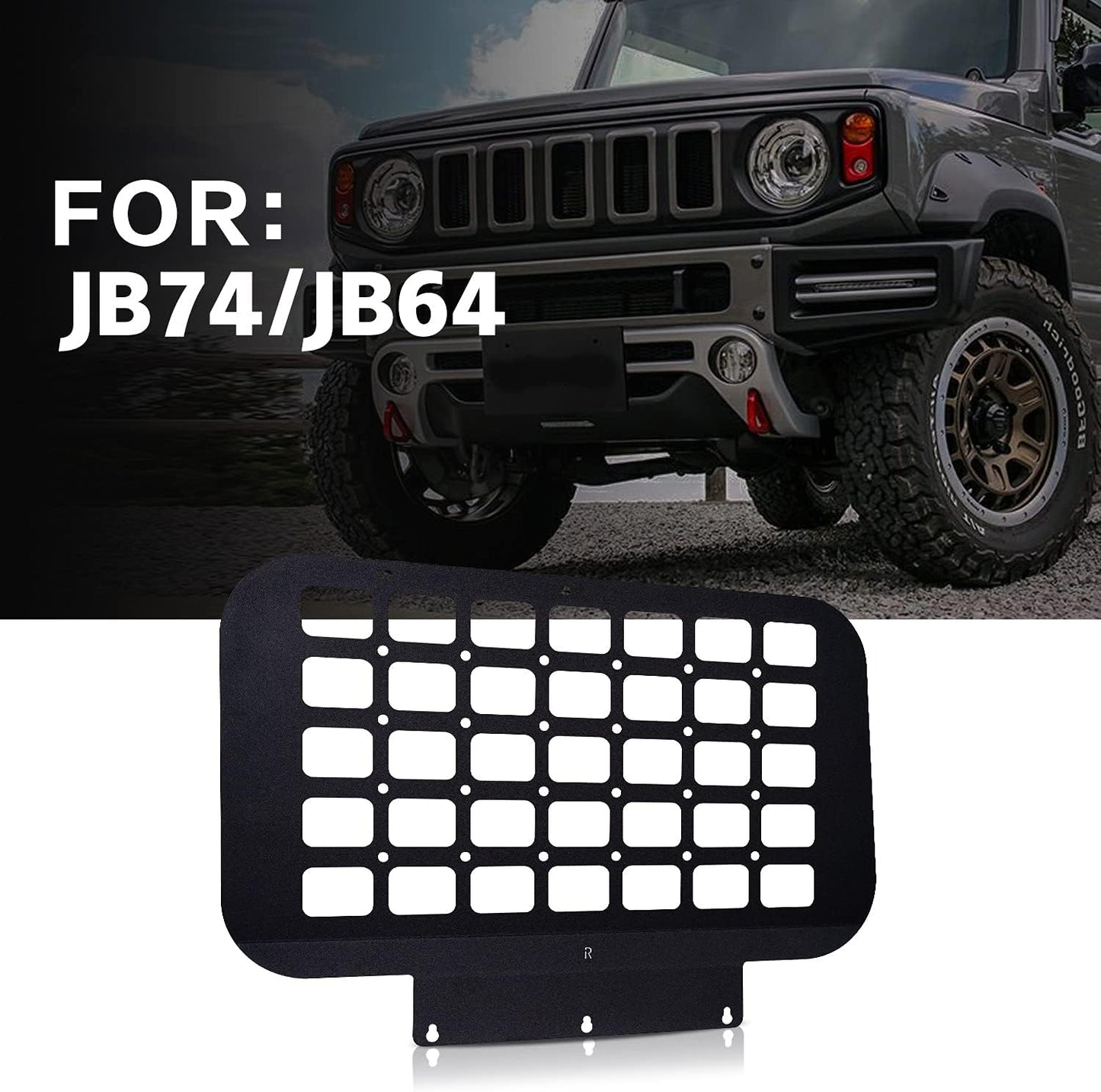 Rear Window Molle Panel Modular Storage System for Suzuki Jimny JB64 Sierra JB74 Interior Cargo Rack for Trunk Installed on Both Sides Rear Window Cargo Luggage Storage Carrier 2018-Current
