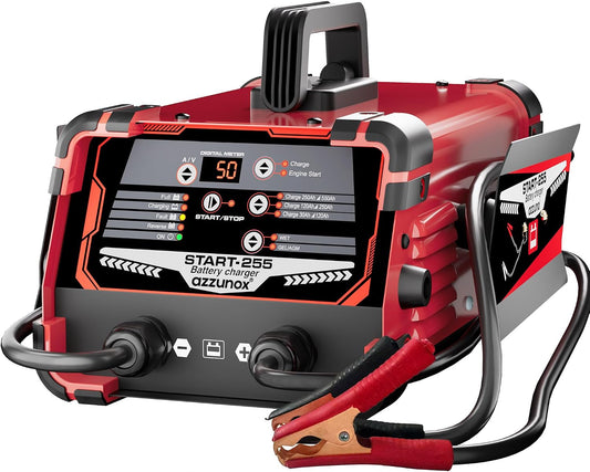 12V/24V Car Battery Charger Maintainer, Max 50A Fast Charging