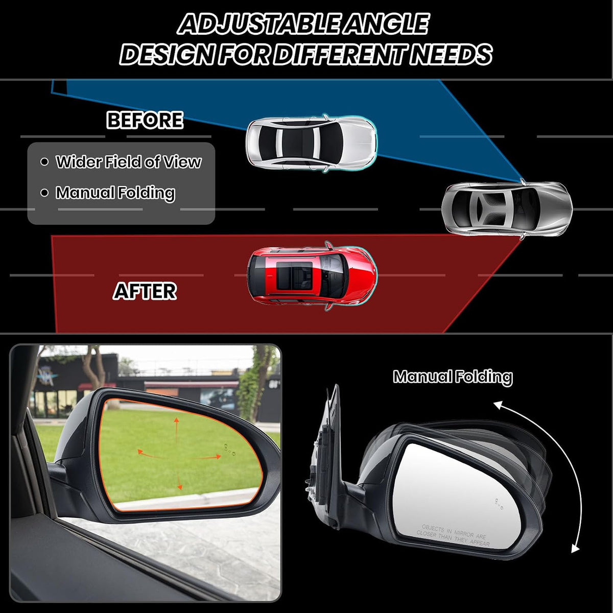 Passenger Side Mirror Compatible with 2017-2020 Hyundai Elantra Heated