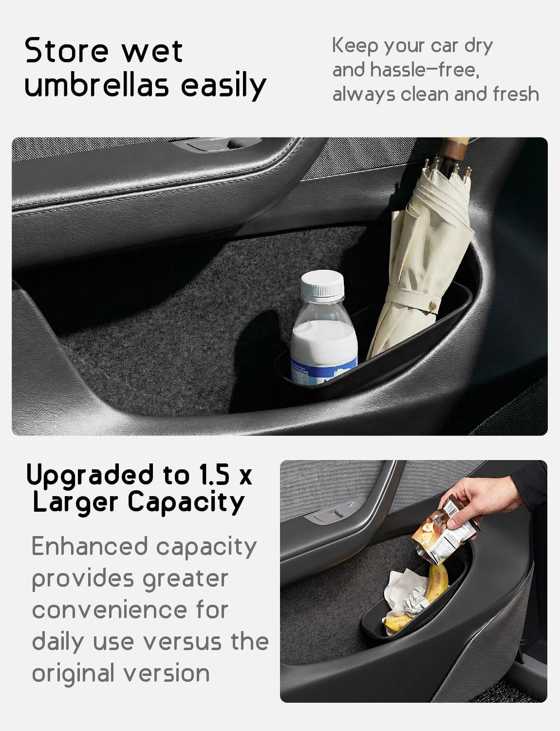 BMZX Car Trash Can Trash Bin, Mini Garbage Can Car Door TrashCan, Car Accessories for Interior Multifunctional Organizers and Storage, Home and Office