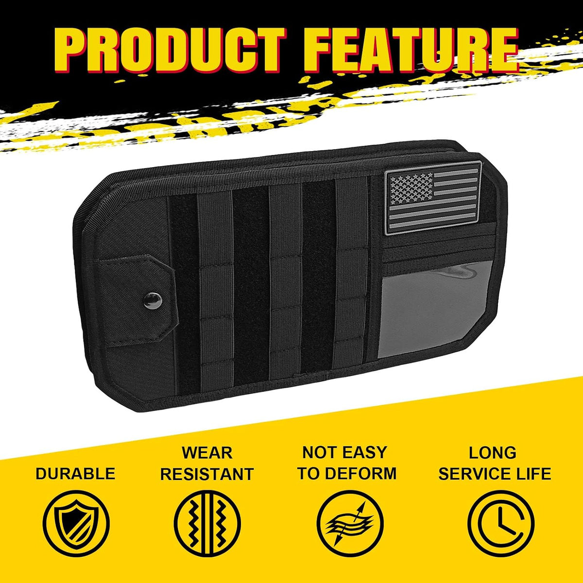 Car Sun Visor Organizer with Panel, Universal Multi-Pocket Storage, Zipper Compartments & Glasses Clip for Cars, SUVs & Trucks