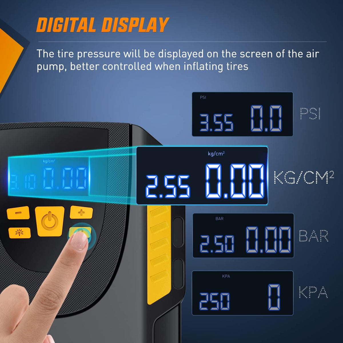 Nilight Digital Tire Inflator Portable Air Compressor w/Pressure Gauge