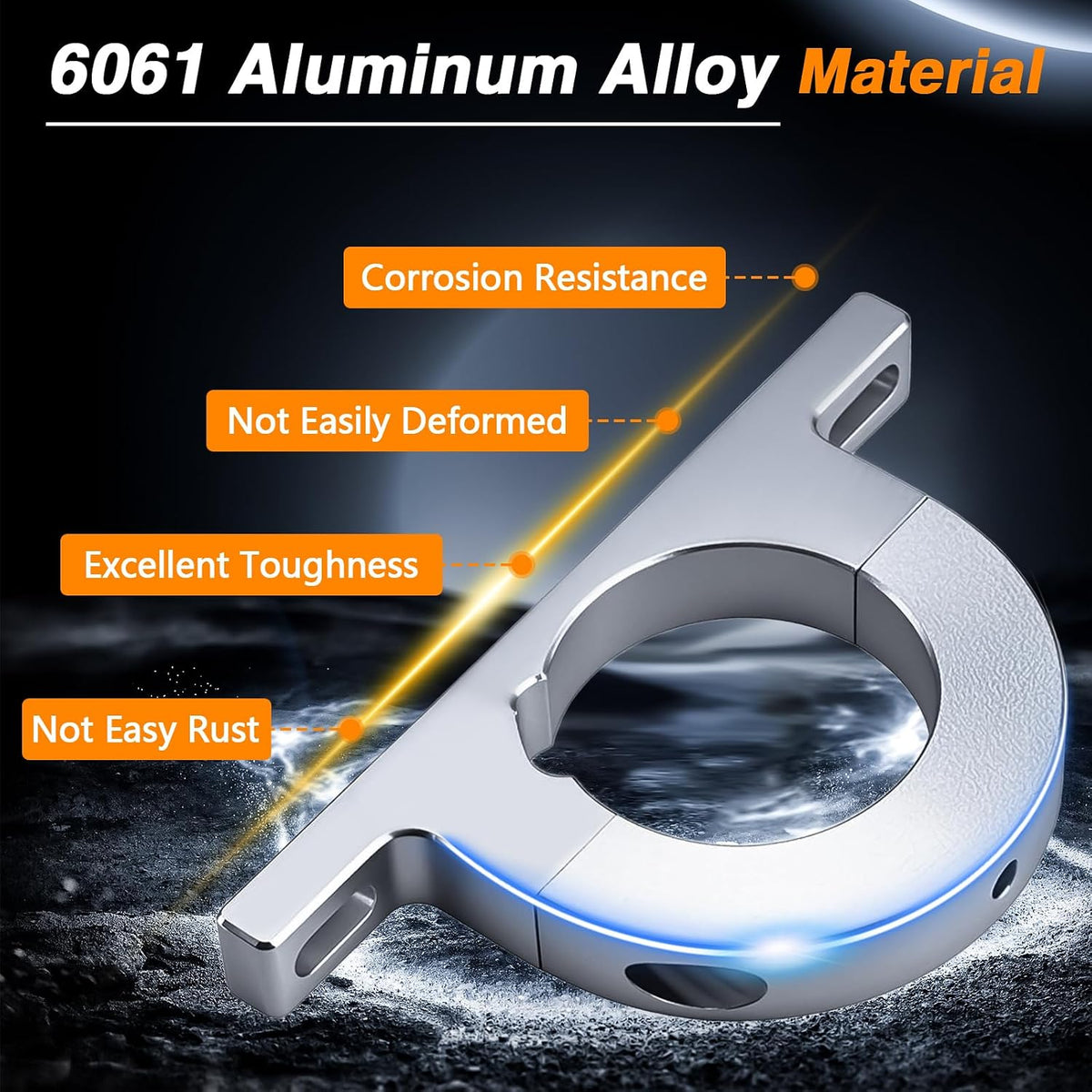 2" Universal Steering Column Keyed No Drop Mount, Aluminum Alloy 2" Steering Column Underdash Mounts River Clamp for Most Common 2" Diameter Column Compatible with GM GMC Chevy Dodge Ford
