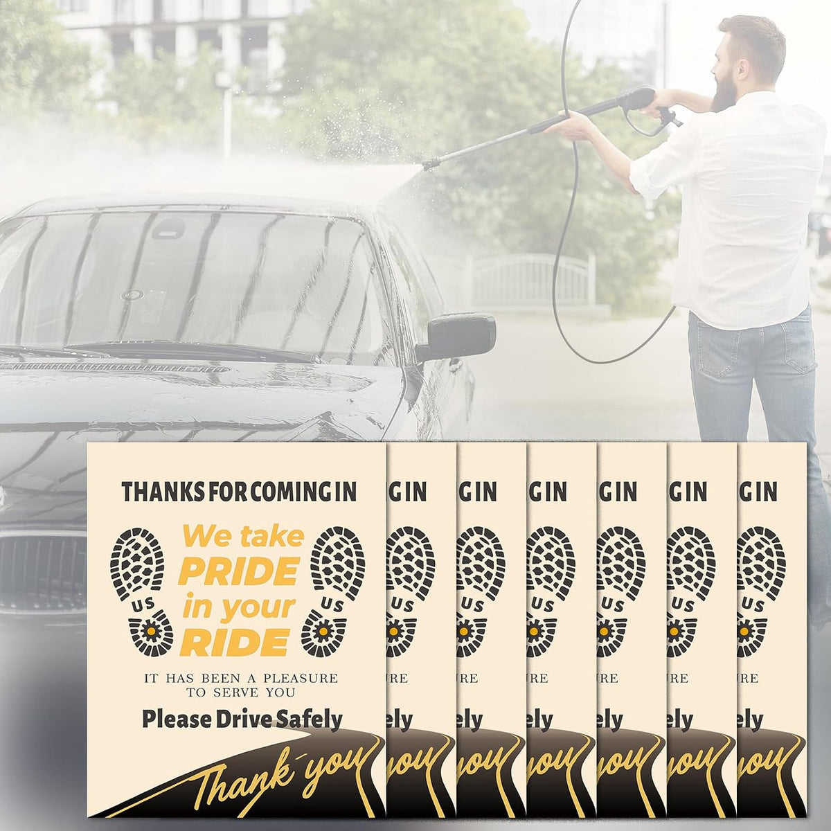 KAFEEK Disposable Paper Car Floor Mats, Temporary Cover, 16x20 Inch, 50PCS