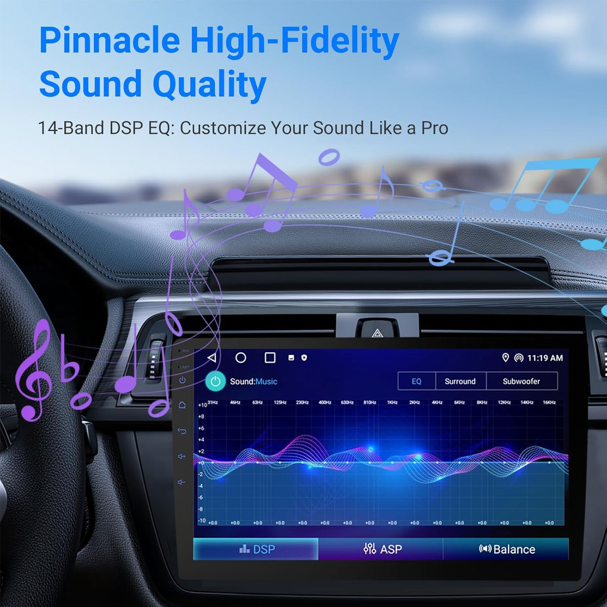 Haudio 9 Inch Double Din Android 13 Car Stereo, 4GB+64GB 8-Core Touchscreen Radio with Wireless CarPlay & Android Auto, DSP, GPS, Bluetooth, WiFi, FM/AM/RDS, 720P AHD Backup Camera