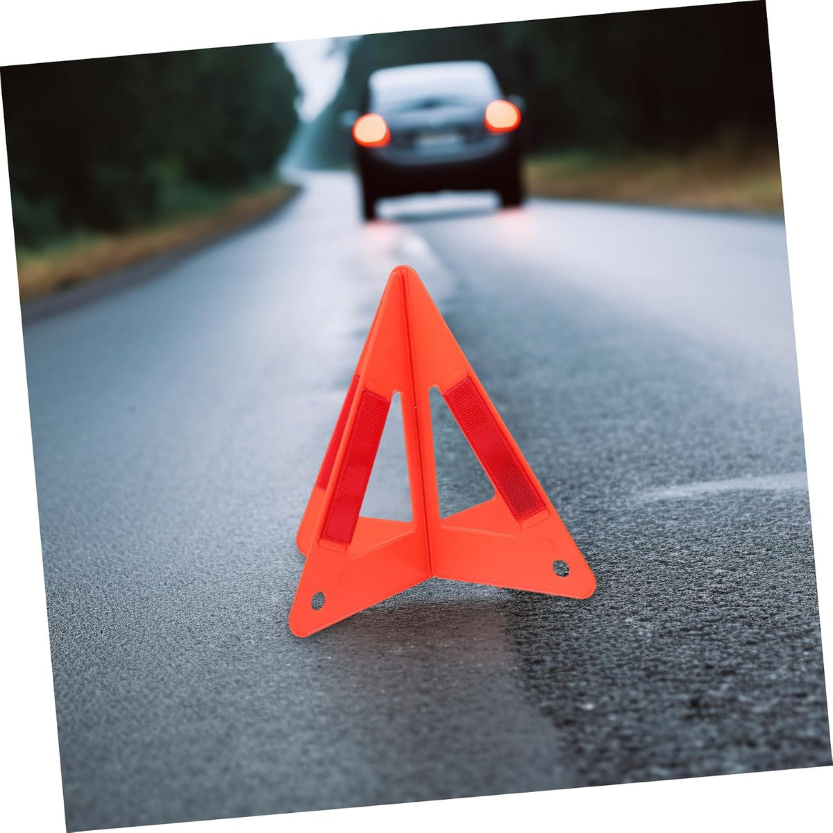 Red Reflective Warning Triangle Plastic Road Safety Emergency Sign