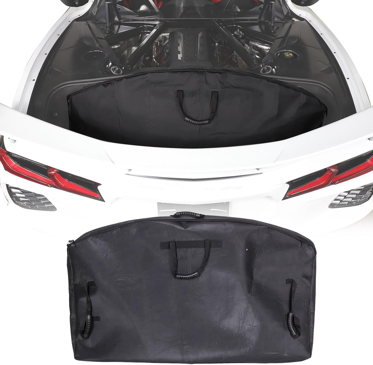 Daeiclru Removable Roof Panel Storage Bag Compatible with Chevrolet Corvette C8 2020-2026, Hard Top Storage Bag with Handle, Car Storage Accessories
