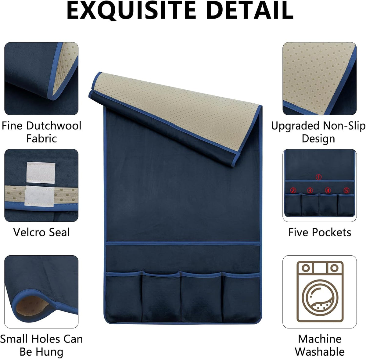 Remote Control Holder for Armchair Caddy, Remote Holder with 5 Pockets