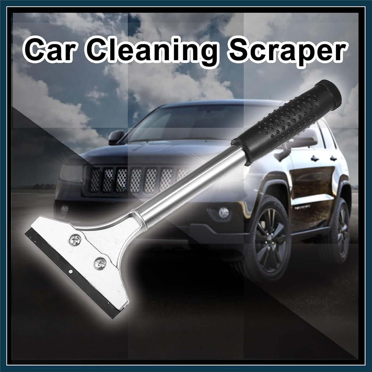 Black Plastic Coated Handle Metal Blade Car Cleaning Ice Snow Scraper Automotive Parts