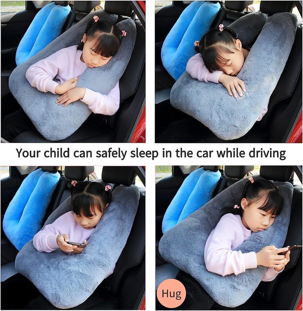 FHSGGP Travel Pillow Cushion for The Back Seat of Car Car Pillow | for Kids A Sleeping Artifact Suitable for Long-Distance Travel of Adults and Children Travel Pillow for Kids Pink