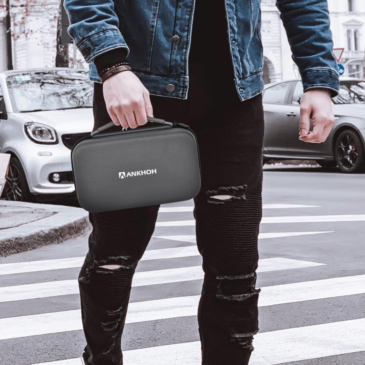 Carrying Case Compatible with NEXPOW Car Jump Starter, Fits for 1500A Peak 12800mAh Battery Starter Q10S/ T11F, Storage Box for Portable Car Battery Charger and Jumper Cables(CASE Only)