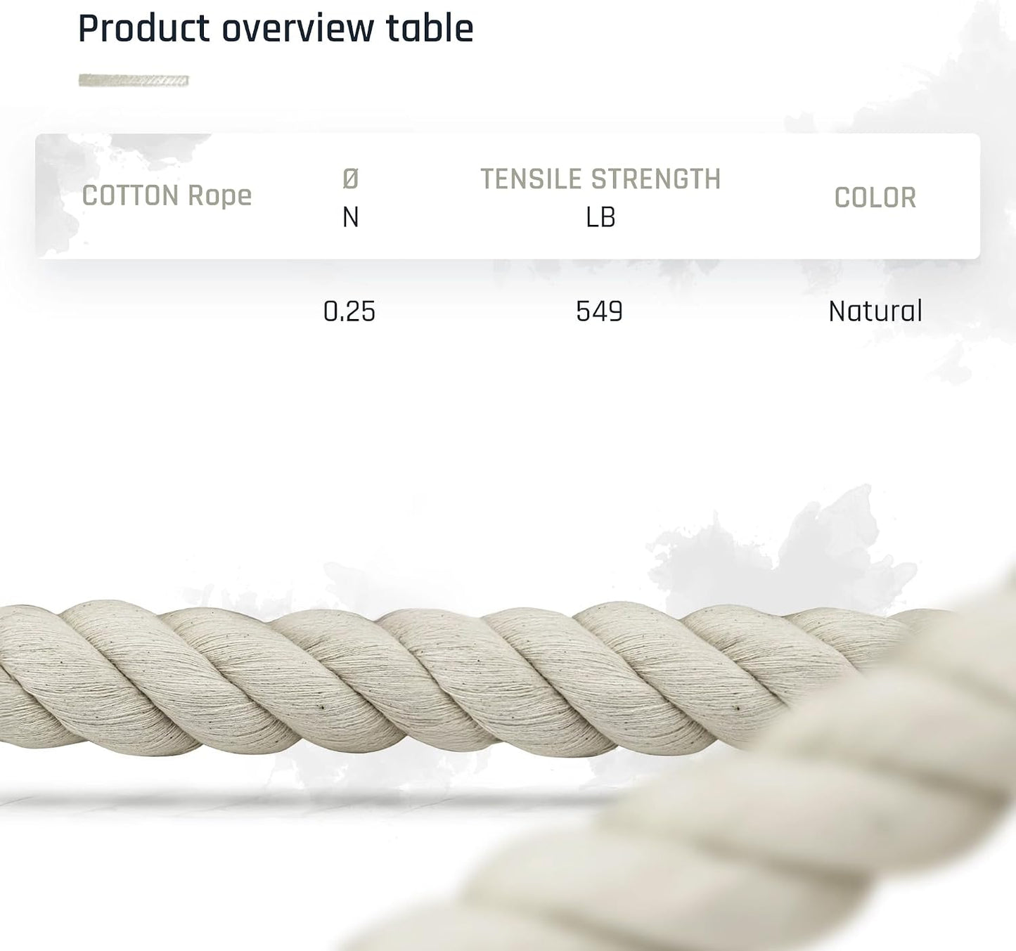 Pelican Rope 100% Cotton Twisted Rope, Natural Macrame Cord for Crafts, Pet Toys, Safe for Animals, DIY, Gardening,Indoor/Outdoor, Soft, Durable, Low-Stretch, 3/8" x 25ft