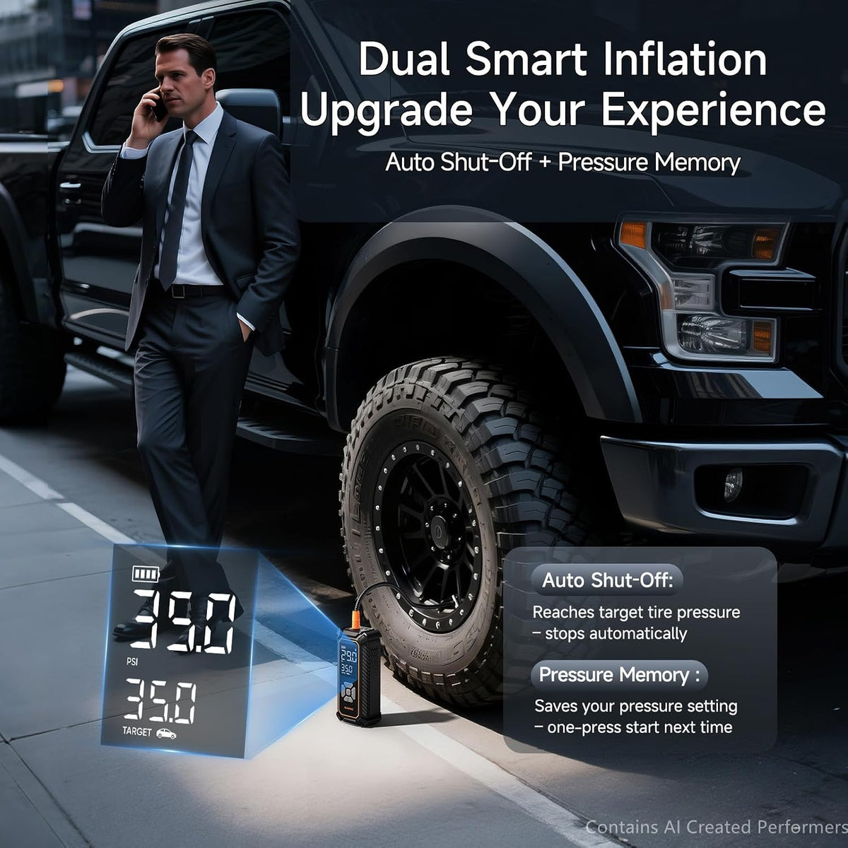 OlarHike Tire Inflator Portable Air Compressor,3X Fast Inflation, 4*3000mAh