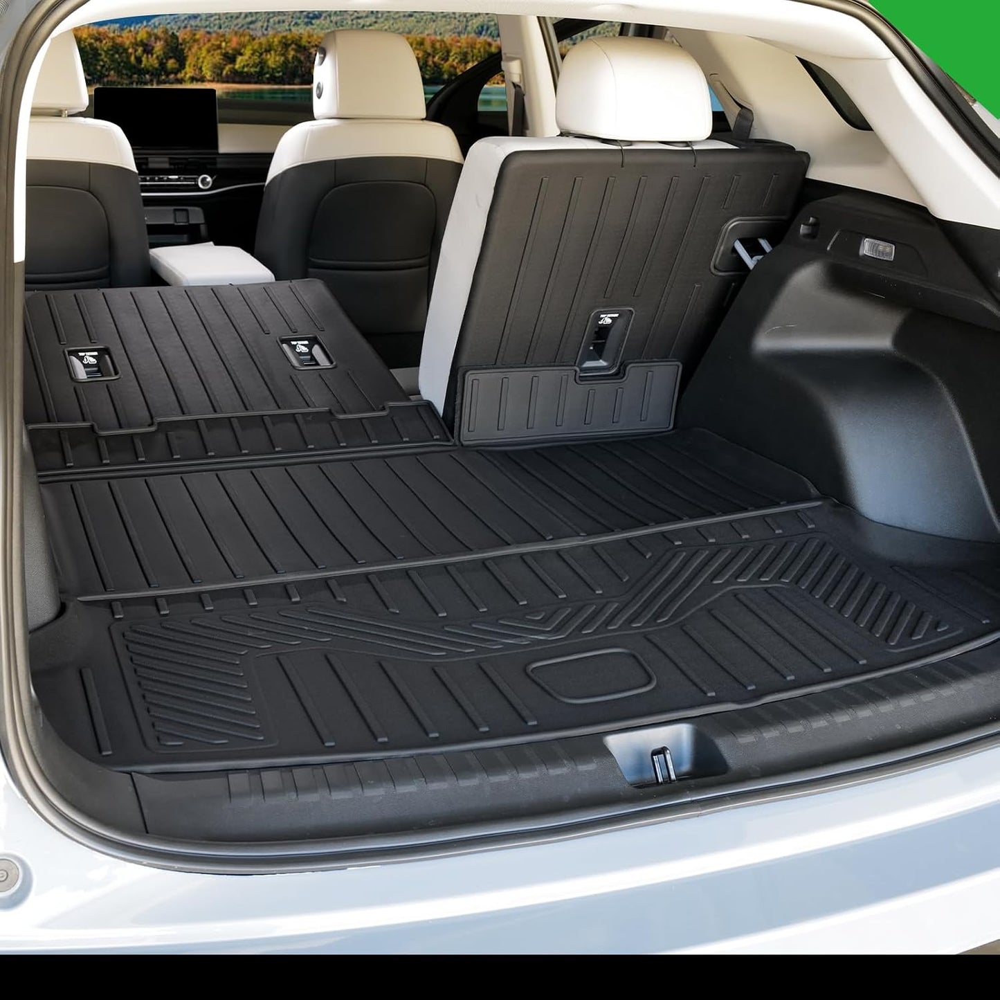 Floor Mats for Honda Prologue/Chevy Blazer EV 2024-2026, TPE All Weather Protection Cargo Mat with Backrest Mat Lower Trunk Liner for Honda Prologue Accessories (Inclued Door Sill Guards)