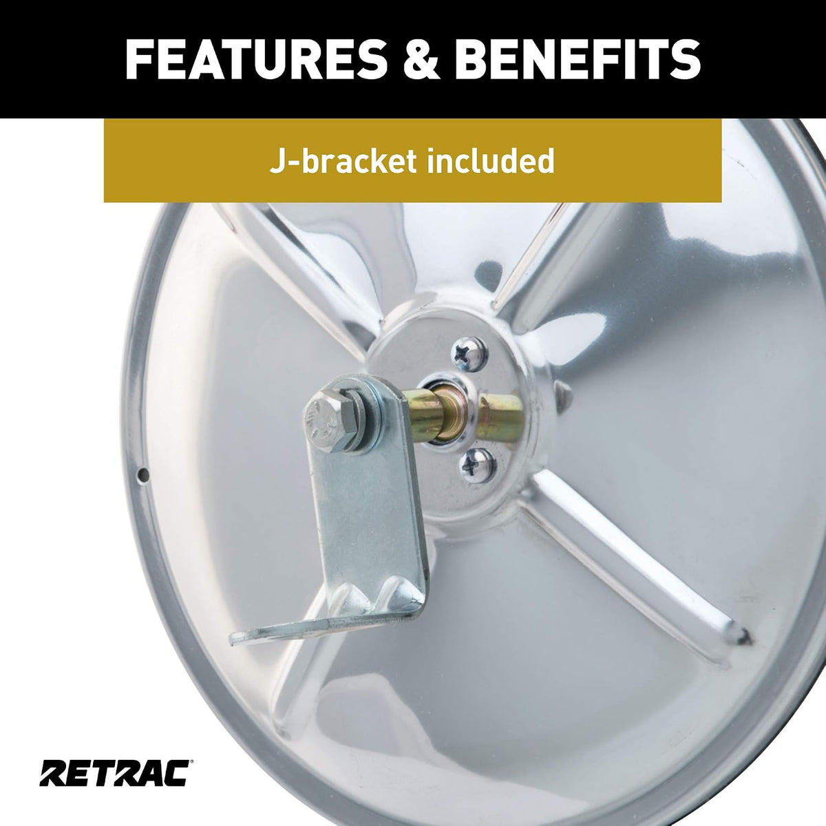 RETRAC Mirrors MAPD-SST,8"CVX,CTRMT BS/JBRK