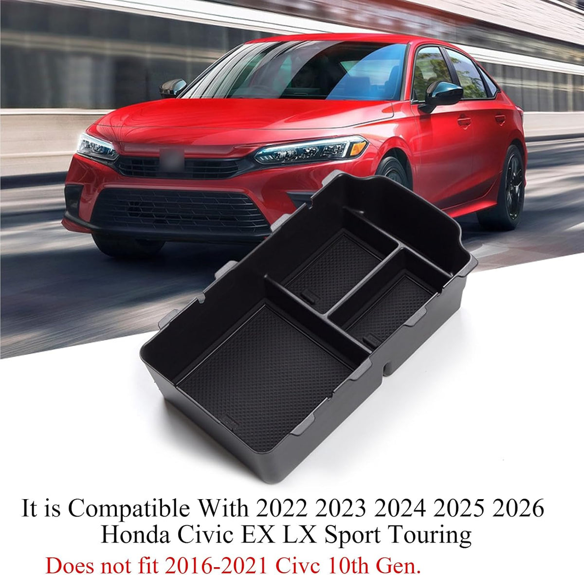 TTCR-II for Honda Civic Center Console Organizer 2022 2023 2024 2025 2026