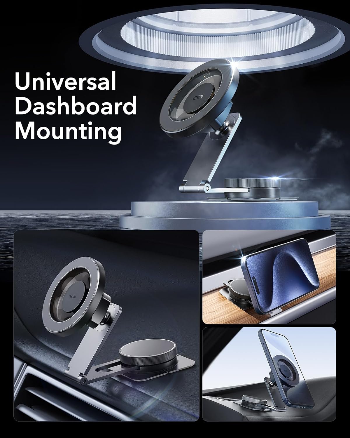 ESR for MagSafe Car Mount, Car Phone Holder for iPhone 17-12,Samsung/Google