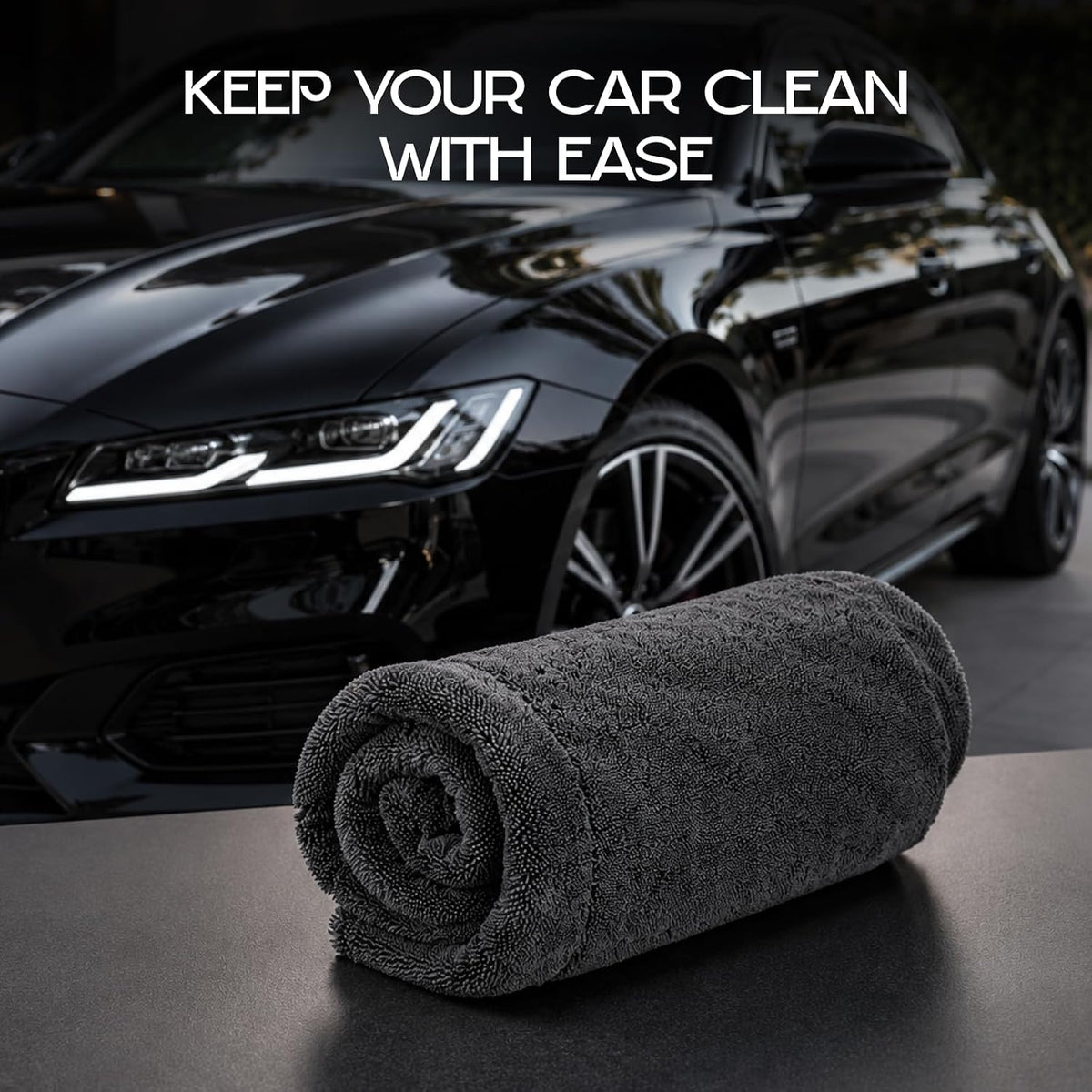 Premium Microfiber Car Drying Towel 28" х 36" 1300 GSM, Extra Large Absorbent Microfiber Towel for Cars, Trucks & SUVs, Lint Free Scratch Free Car Detailing Drying Cloth