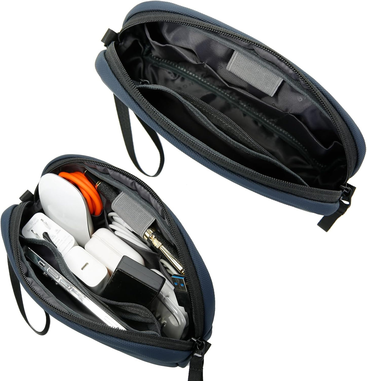 BANGE Cable Organizer Travel Case, Tech Pouch for Traveling Accessories, Carry Storage for Cords, Charger, Adapter, Cables, Power Bank