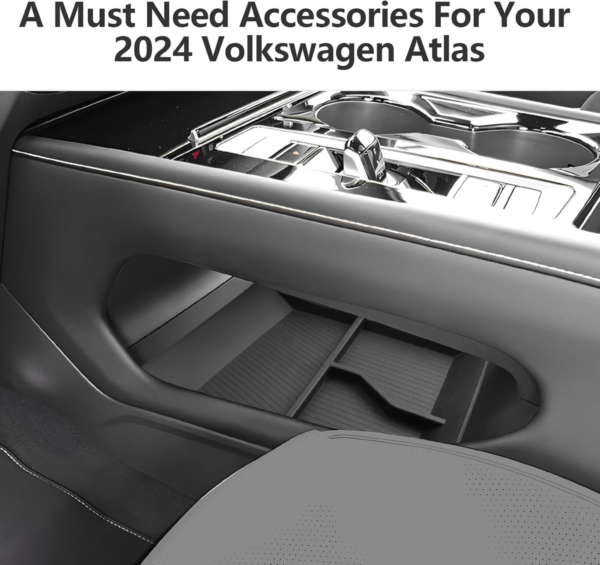 LUWU for 2024 Atlas Center Console Organizer 2024 Atlas VW Armrest Storage Armrest Organizer Insert Tray 2024 VW Atlas Lower Console Organizer Storage Tray 2024 VW Atlas Accessories