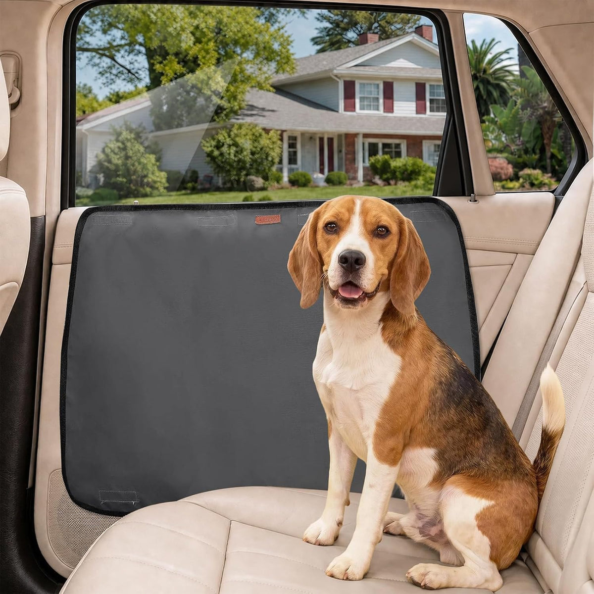 2 Packs Car Door Protector for Dogs, Waterproof Anti-Scratch Shield with Suction Cup (Black) (Black-A)