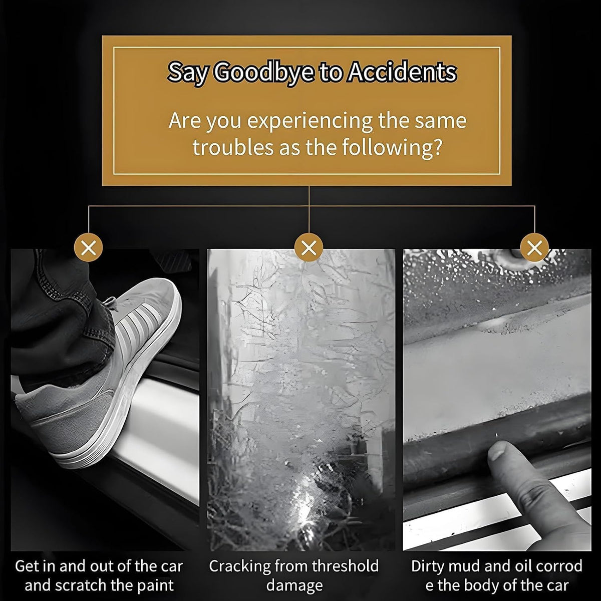 4 Pcs Car Door Sill Protector for Chrysler 300/C/ 300S 2005-2023, Trim Anti-Scratch Door Entry Guard Protector Trim Stainless Steel