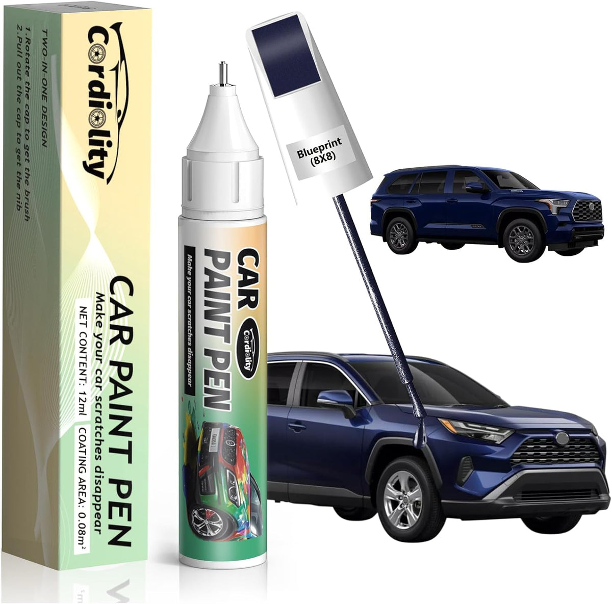 Car Touch Up Paint Blueprint(8X8) for Toyota