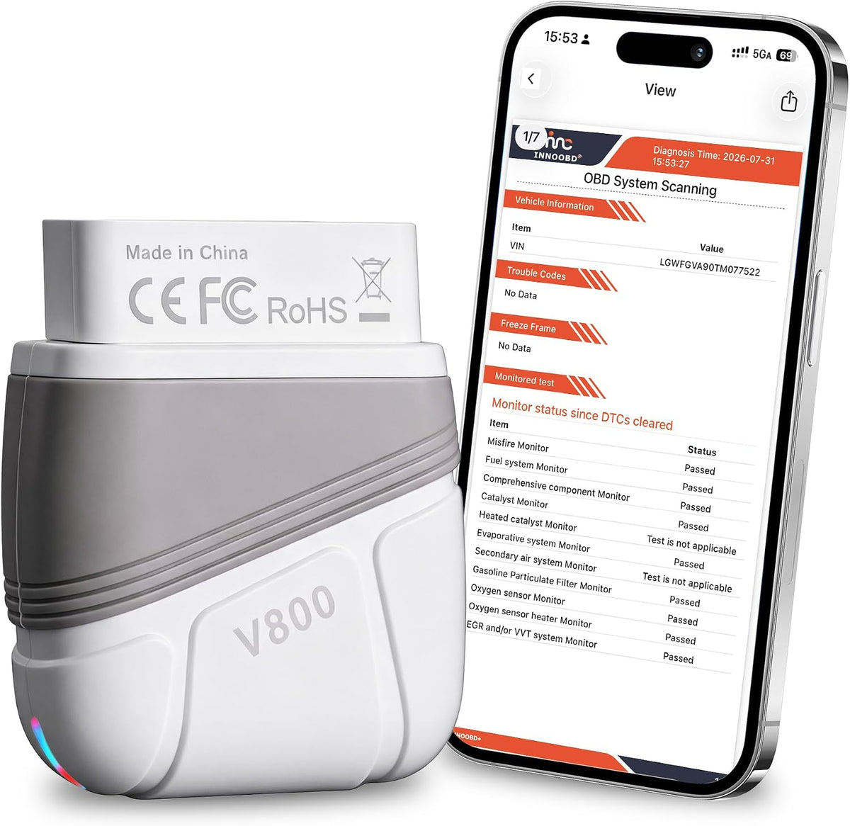 AI OBD2 Scanner Car Code Reader Diagnostic Scan Tool