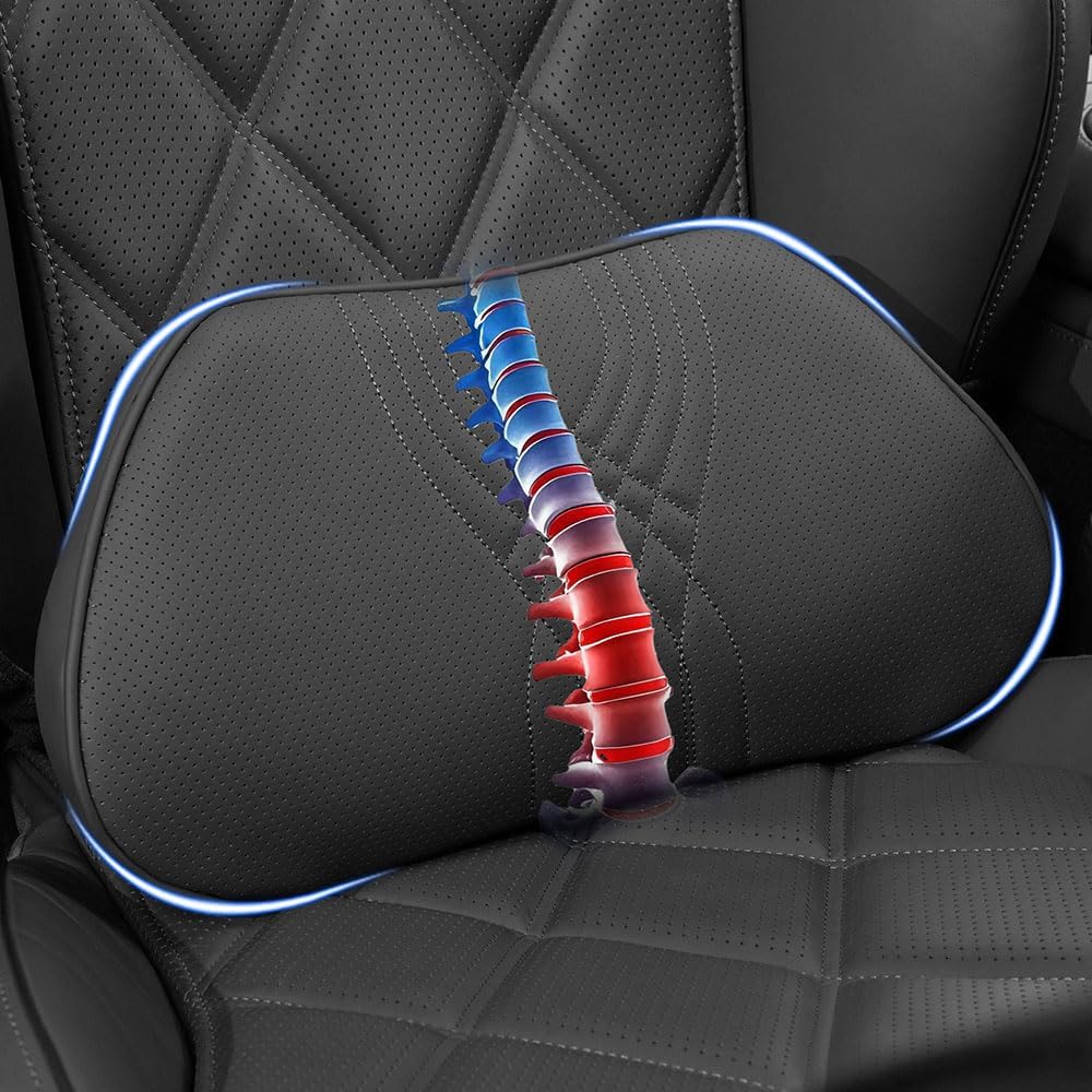 Lumbar Support Pillow for Car Seat, Office Chair, Black, 1PC