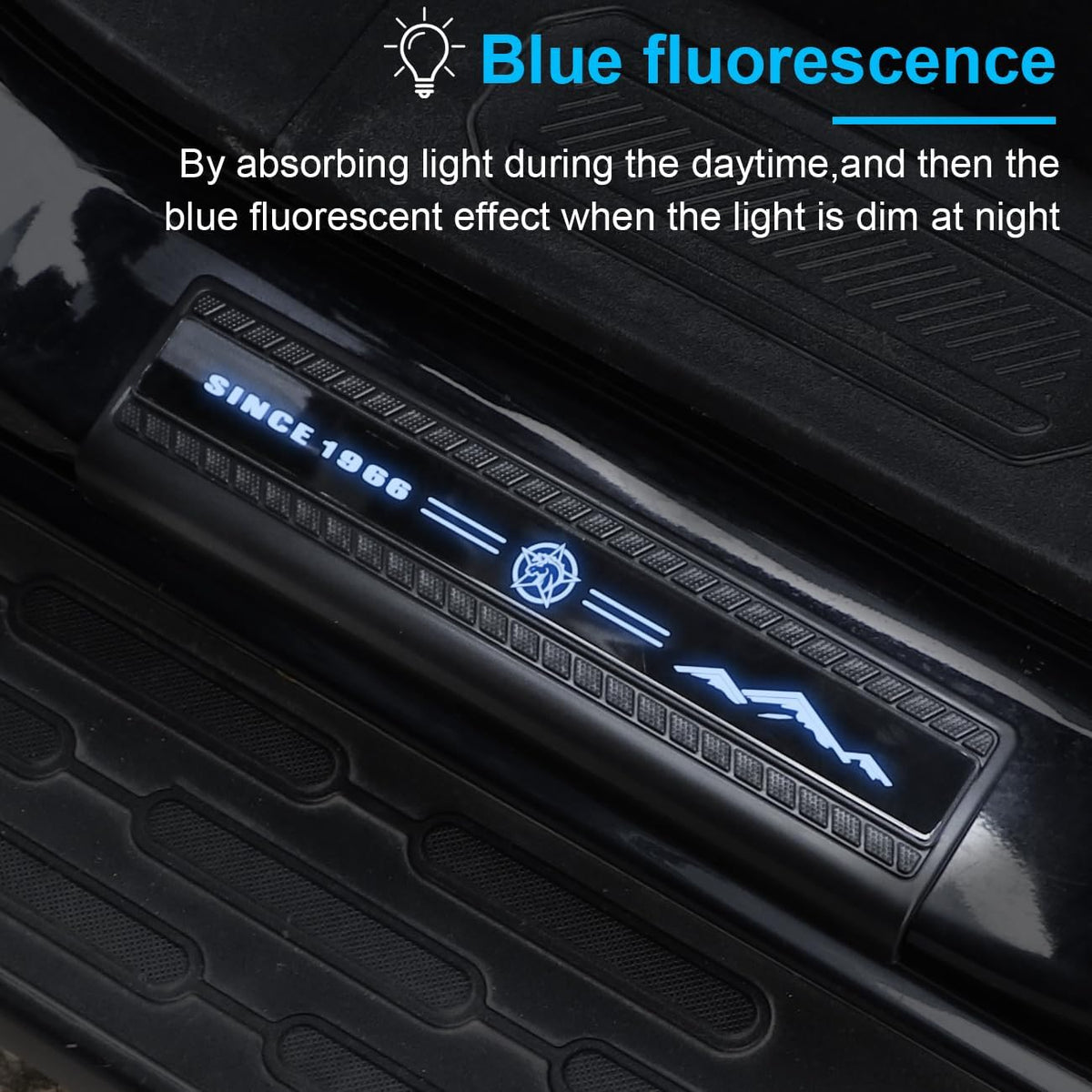 Door Sill Edge Entry Guards Compatible with 2021-2026 Ford Bronco 4 Door