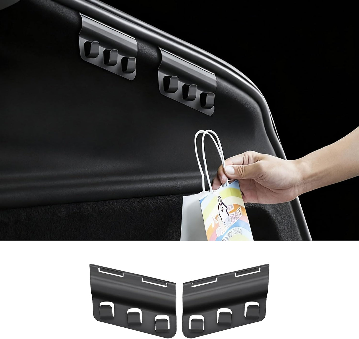 Trunk Grocery Bag Hook ABS Trunk Hook for Tesla Model Y Juniper Accessories 2025 2026 Trunk Organizer 2PC