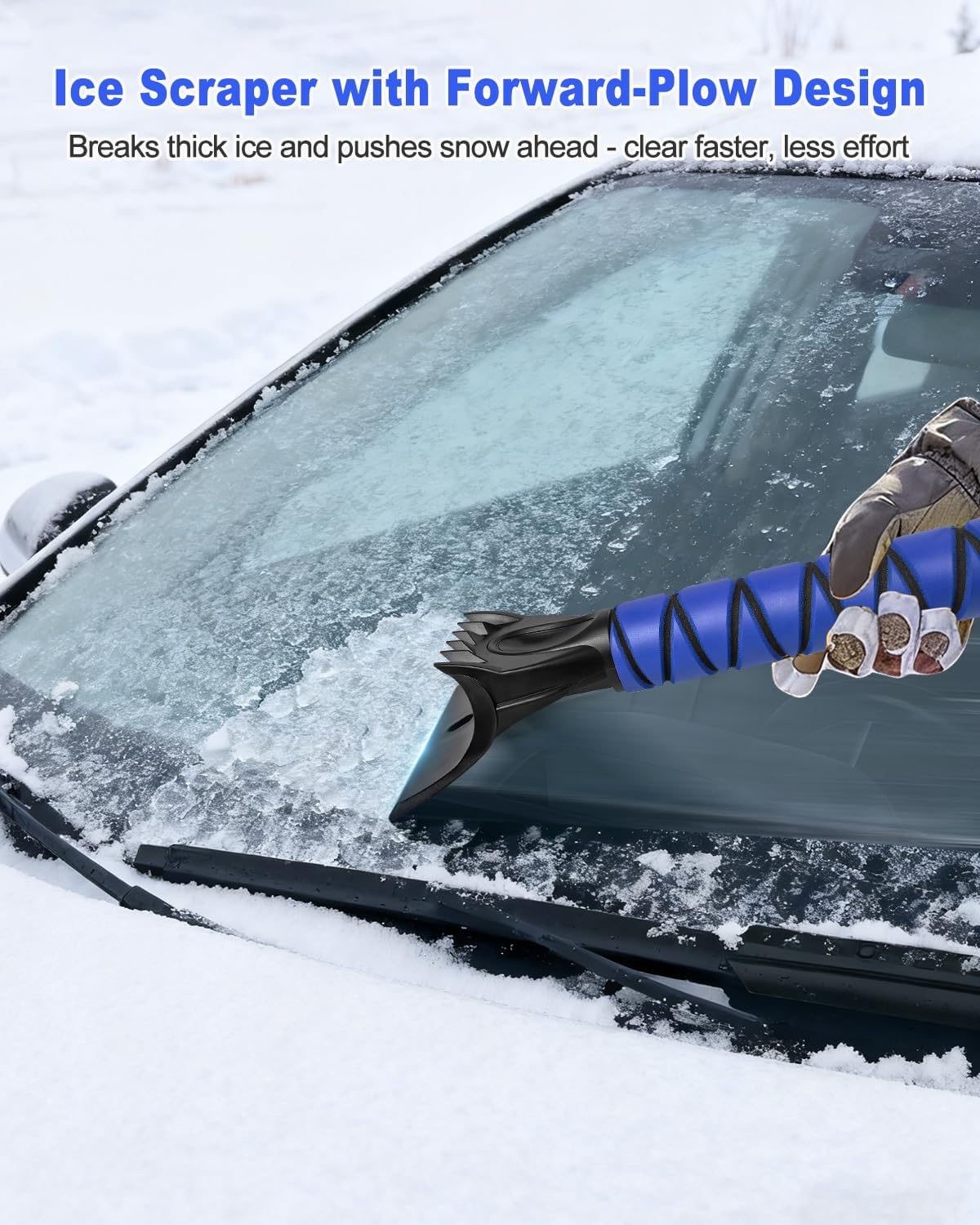 35'' Snow Brush and Ice Scraper for Car Windshield