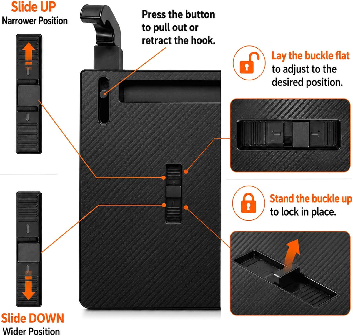 Car Steering Wheel Tray for Eating Food, Adjustable Car Laptop Desk Table Fits 16" Laptop and Steering Wheel Cover with Dual Panels, Ideal for Cars, SUV, EV Parked Charging
