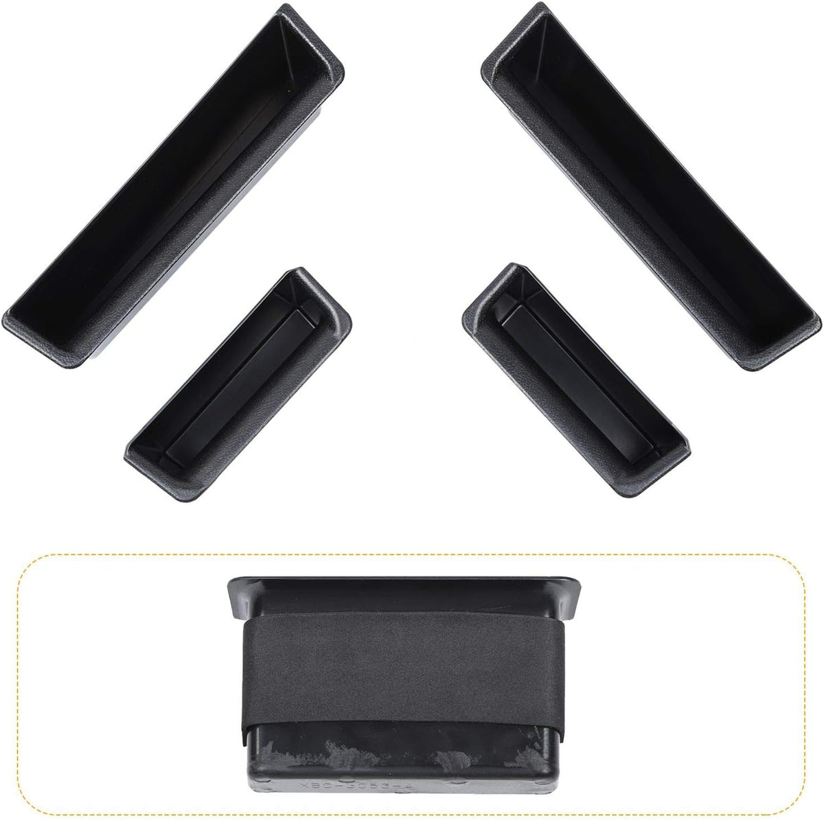 JeCar Door Handle Storage Tray Organizer for 2007-2010 Jeep Wrangler JK JKU