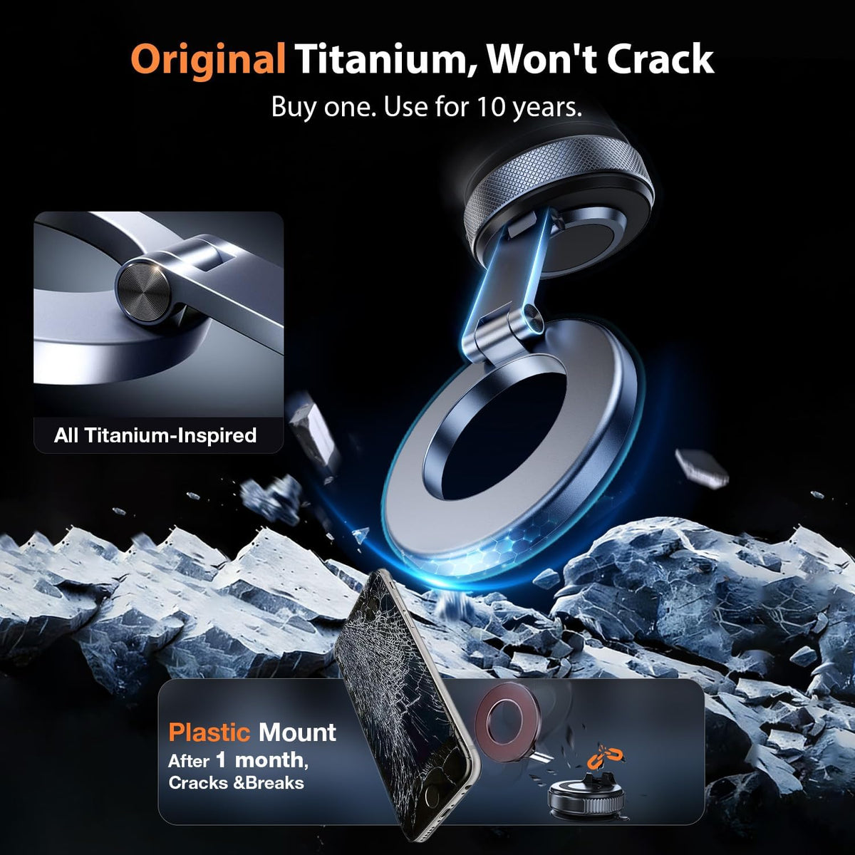 2026 Vacuum Magnetic Phone Holder for Car, MagSafe Car Mount