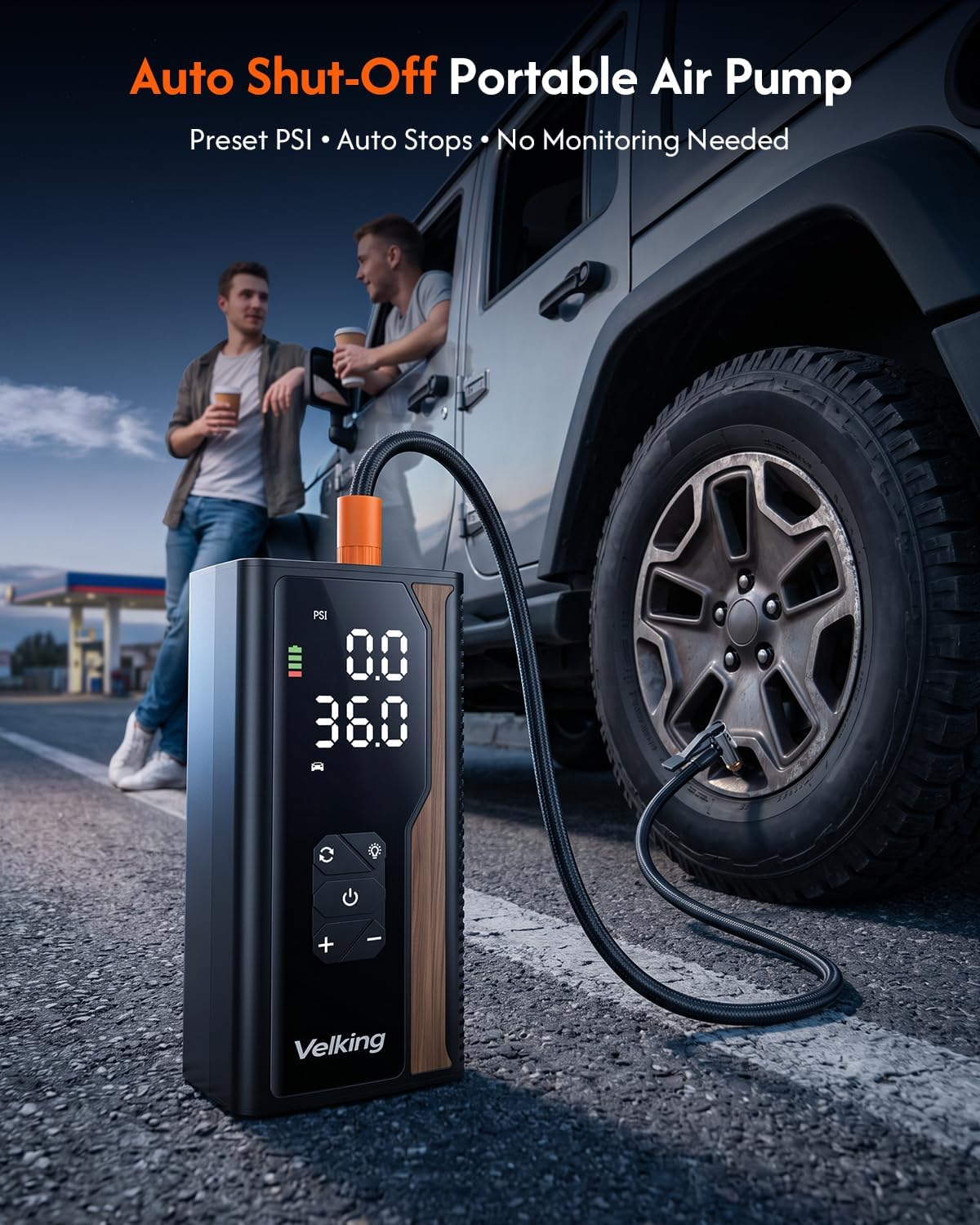 Tire Inflator Portable Air Compressor, Air Pump for Car Tires