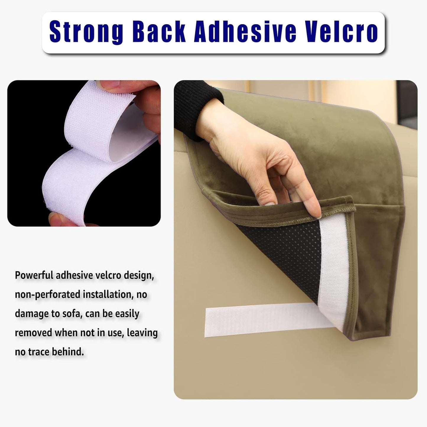 Non-Slip Head Pillow for Recliners - Neck Support Cushion with Velvet Cover for Pain Relief at Home, Office and Travel (Camel)