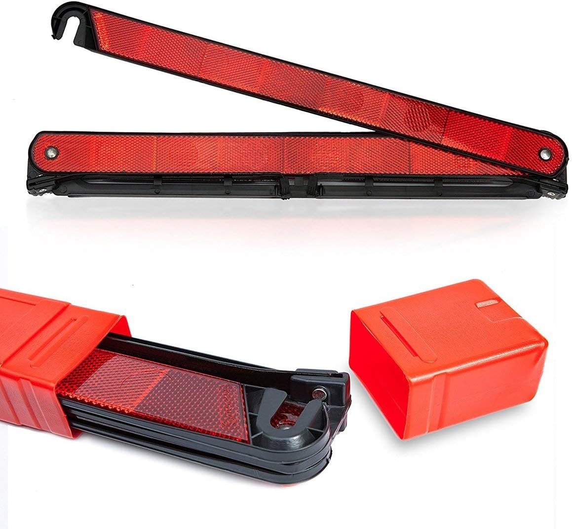 aikko Safety Triangle, 3 Pack Emergency Road Warning Reflector, Foldable