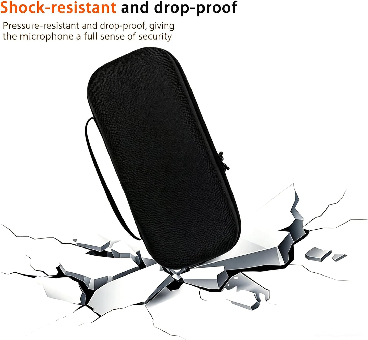 Wireless Microphone Case for JBL Wireless Two Microphone System & PartyBox Wireless Mic, Hard EVA Mic Carrying Case, Dual Mic Bag with EVA Hard Compatible with 10.25-inch Mic - Case Only