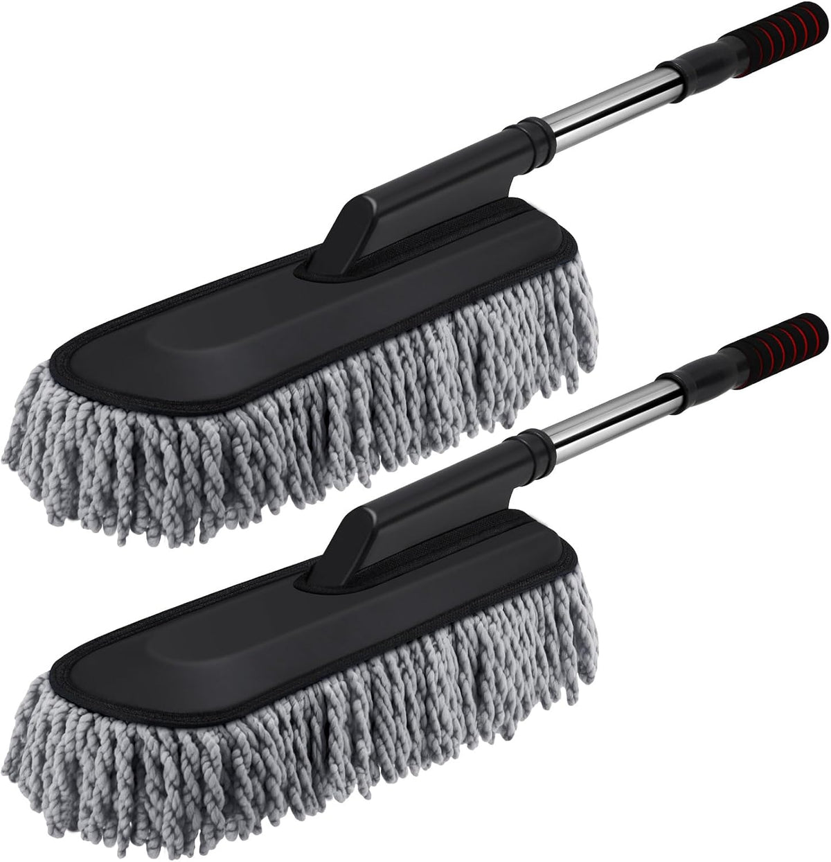 2 Pack Microfiber Car Duster Exterior Scratch Free, Gray