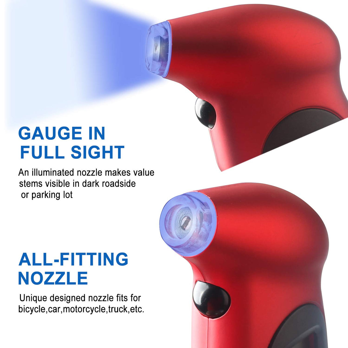 NDDI 2-Pack Digital tire Pressure Gauge 150 PSI